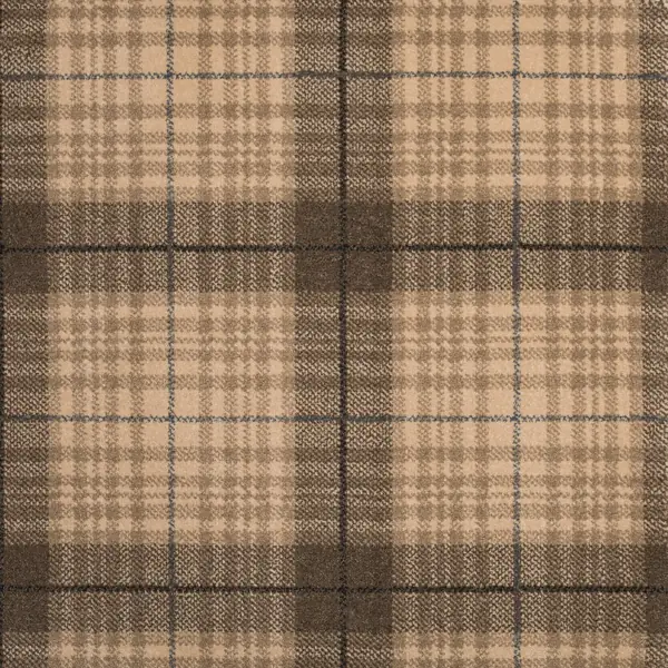 Brown and tan Tartan marine carpet with a classic plaid checkered pattern.