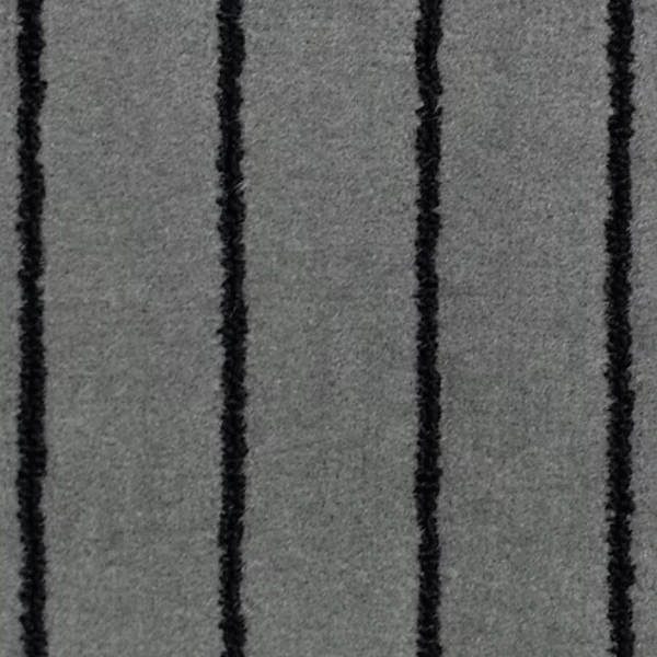 Platinum Black boat carpet with dark stripes